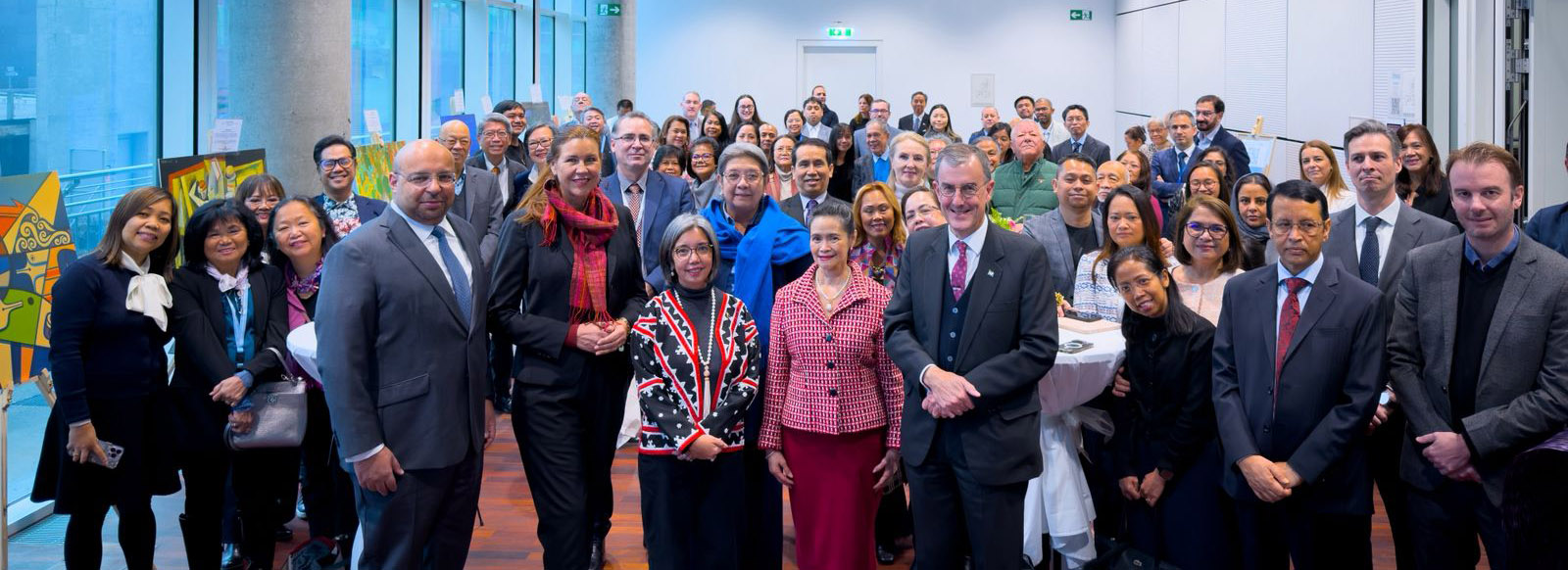 Philippine Embassy in Vienna Holds Hope & Endeavor : 80 Years of the Philippines in the United Nations, Ambassador Evangelina Lourdes A. Bernas with diplomats and guests