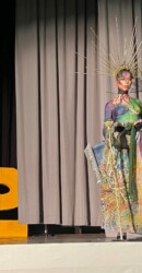 A bodypaint model on stage. bodypaint model kubo2022