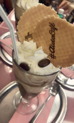 Iced coffee coffee beans aida on cream